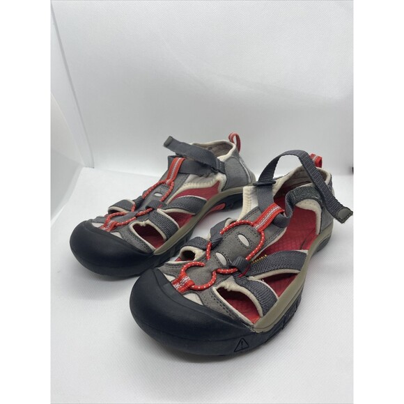 KEEN Womens 5 Venice H2 C Magnet Fiery Sport Sandals Gray Red Hiking - Picture 1 of 7